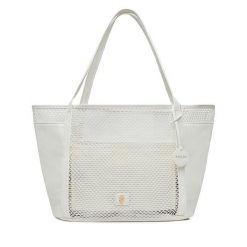 Torebka Badura. Białe shopper bag Badura, bez wzorów, bez dodatków. Za 229.99 zł.