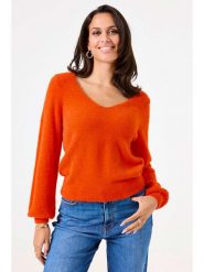 Garcia Sweter w kolorze pomarańczowym rozmiar: M. Pomarańczowe swetry Garcia, m, bez wzorów, bez ramiączek. Za 131.74 zł.