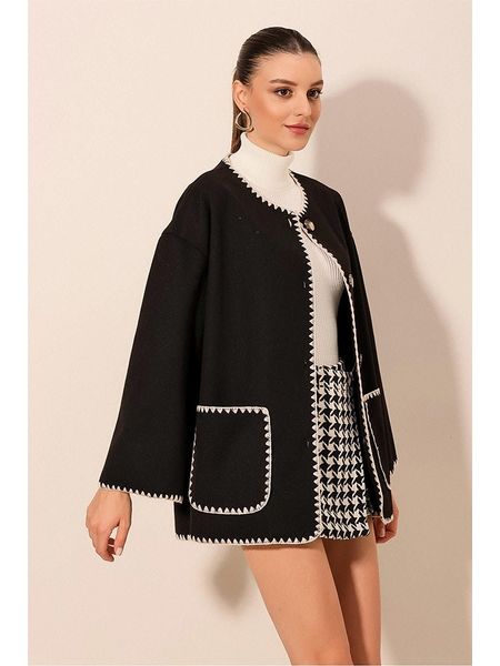 Bigdart Kardigan w kolorze czarnym rozmiar: 40. Czarne swetry Bigdart, bez wzorów, z bawełny, bez ramiączek. Za 114.44 zł.