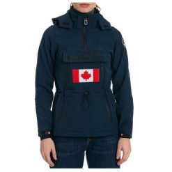 Kurtka turystyczna damska Canadian Peak Toka softshell. Niebieskie kurtki przejściowe sportowe Canadian Peak, xl, bez wzorów, z elastanu, bez kaptura. Za 436.00 zł.