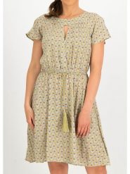 Blutsgeschwister Sukienka ze wzorem rozmiar: L. Sukienki Blutsgeschwister, na imprezę, l, bez wzorów, z tkaniny, klasyczne, bez kołnierzyka, bez ramiączek, mini, rozkloszowane. Za 158.45 zł.