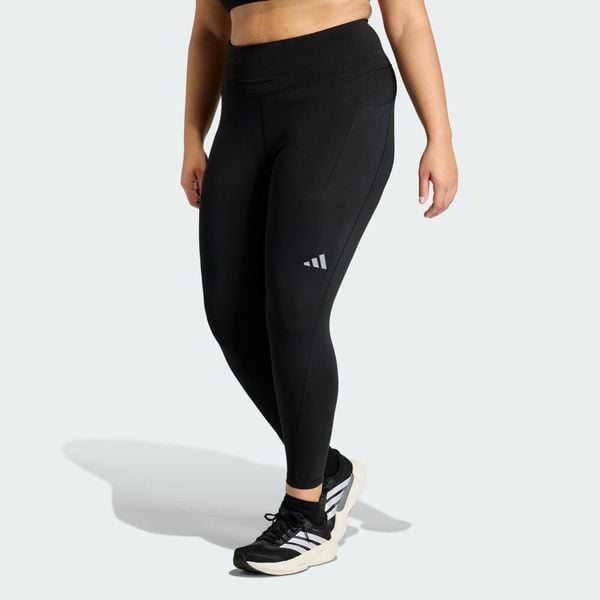 Legginsy do biegania adi365 Climacool AOP 7/8 (Plus Size). Czarne legginsy adidas, bez wzorów, sportowe. Za 279.00 zł.