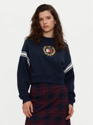 Tommy Jeans Bluza DW0DW18772 Granatowy Boxy Fit. Niebieskie bluzy Tommy Jeans, xl, bez wzorów, z bawełny, bez kaptura. Za 519.99 zł.