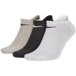 Skarpetki treningowe Nike SX2554-901 3 pack. Białe skarpetki Nike, bez wzorów. Za 49.90 zł.