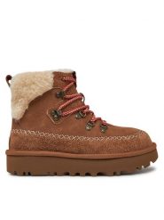 Ugg Śniegowce W Classic Alpine Lace Up 1158271 Brązowy. Brązowe śniegowce UGG, bez wzorów, ze skóry, bez zapięcia. Za 949.99 zł.