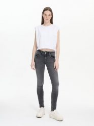 LTB Dżinsy "Molly" - Skinny fit - w kolorze szarym rozmiar: W31/L30. Szare jeansy LTB, l, z aplikacjami, ze skóry, klasyczne, z podwyższonym stanem. Za 110.29 zł.