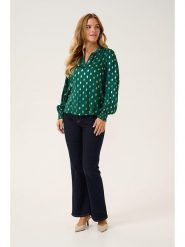 CULTURE Bluzka w kolorze zielonym rozmiar: M. Zielone bluzki Culture, m, bez wzorów, z wiskozy, bez kołnierzyka, bez ramiączek. Za 113.99 zł.