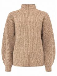 Zwillingsherz Sweter w kolorze beżowym rozmiar: XL. Brązowe swetry Zwillingsherz, xl, bez wzorów, prążkowane, bez ramiączek. Za 184.46 zł.