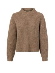 Opus Damski sweter z dzianiny z zawartością wełny - Paliet Kobiety brązowy marmurkowy, 38. Brązowe swetry Opus, bez wzorów, z dzianiny, eleganckie, bez ramiączek. Za 449.95 zł.