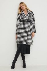 Answear Lab płaszcz damski kolor czarny przejściowy. Czarne płaszcze Answear Lab, l, bez wzorów, klasyczne, bez kaptura. Za 499.99 zł.
