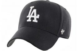 Czapka z daszkiem do baseball'u Los Angeles Dodgers czarna OSFM. Czarne czapki z daszkiem 47 Brand, bez wzorów, z materiału. Za 99.99 zł.