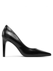 Calvin Klein Szpilki Heel Pump 90 - Brush L HW0HW02263 Czarny. Czarne szpilki Calvin Klein, bez wzorów, ze skóry, bez obcasa, na szpilce, bez zapięcia. Za 489.99 zł.
