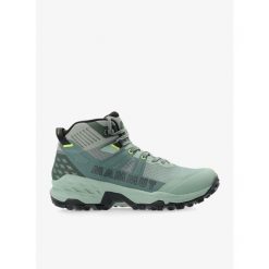Buty turystyczne damskie Mammut Sertig II Mid GTX. Zielone buty trekkingowe Mammut, z gore-texu, bez zapięcia. Za 944.99 zł.