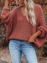 Milan Kiss Sweter w kolorze czerwonobrązowym rozmiar: M. Brązowe swetry Milan Kiss, m, bez wzorów, ze splotem, bez ramiączek. Za 263.53 zł.