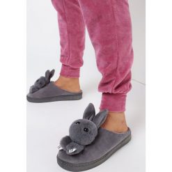 Szare Kapcie Orith. Szare kapcie Born2be, z aplikacjami, z weluru. W wyprzedaży za 43.99 zł.