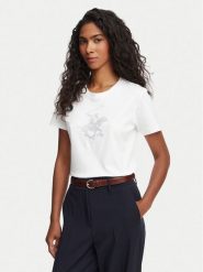 Beverly Hills Polo Club T-Shirt L1608-HR Biały Regular Fit. Białe t-shirty Beverly Hills Polo Club, l, bez wzorów, z bawełny, bez kołnierzyka, bez ramiączek. Za 129.99 zł.