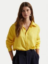 Polo Ralph Lauren Koszula 211970730 Żółty Classic Fit. Żółte koszule Polo Ralph Lauren, xs, bez wzorów, ze lnu, biznesowe, bez kołnierzyka, bez ramiączek. Za 599.99 zł.