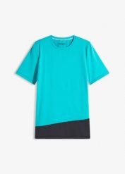T-shirt sportowy o strukturalnym wyglądzie. Zielone t-shirty sportowe bonprix, bez wzorów, bez ramiączek. Za 67.99 zł.