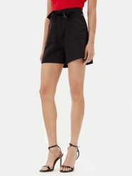 Guess Szorty materiałowe W5GD0I WH9Y2 Czarny Loose Fit. Czarne szorty Guess, z aplikacjami, z materiału. Za 309.99 zł.