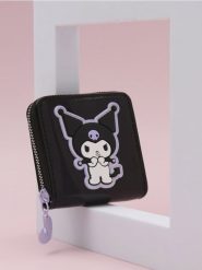 Portfel Kuromi - czarny. Czarne portfele Sinsay, bez wzorów. Za 25.99 zł.