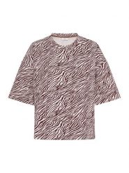 SAINT TROPEZ Bluzka w kolorze kremowo-bordowym rozmiar: XS. Brązowe bluzki Saint Tropez, xs, bez wzorów, bez kołnierzyka, bez ramiączek. Za 126.99 zł.