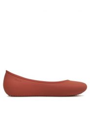 Crocs Baleriny Brooklyn Flat W 209384 Czerwony. Czerwone baleriny Crocs, bez wzorów, z tworzywa sztucznego, bez obcasa, bez zapięcia. Za 139.99 zł.