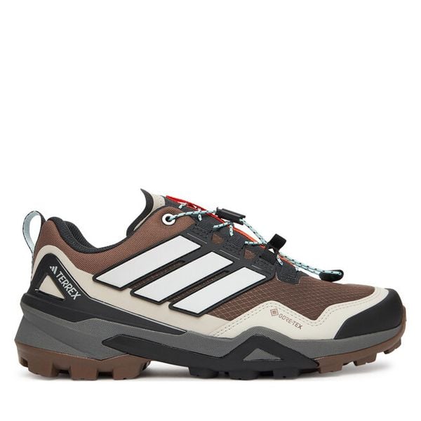 Trekkingi adidas. Brązowe buty sportowe lifestyle adidas, bez wzorów, z gore-texu, sportowe, bez zapięcia, adidas terrex. Za 589.99 zł.