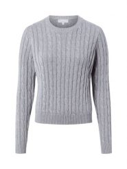 Marie Lund Damski sweter bawełniany Kobiety Bawełna szary marmurkowy, XS. Szare swetry Marie Lund, xs, bez wzorów, z bawełny, klasyczne, bez ramiączek. Za 299.95 zł.