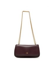 Calvin Klein Torebka Ck Convertible Chain Small Bag LV04F3172G Bordowy. Czerwone kopertówki Calvin Klein, bez wzorów, ze skóry, wizytowe, bez dodatków. Za 339.99 zł.