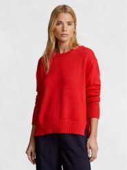 Polo Ralph Lauren Sweter Cn Po 211898583007 Czerwony Regular Fit. Czerwone swetry Polo Ralph Lauren, xl, bez wzorów, z bawełny, bez ramiączek. Za 479.99 zł.