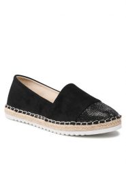 Jenny Fairy Espadryle WS19432-09 Czarny. Czarne espadryle Jenny Fairy, bez wzorów, z materiału, bez obcasa. Za 99.99 zł.