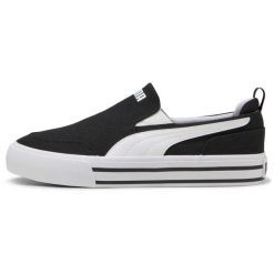 Buty sportowe Puma Court Classic Vulc Slipon. Czarne buty treningowe Puma, bez wzorów, z materiału, bez zapięcia. Za 290.00 zł.
