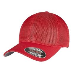 Czapka Z Daszkiem 360 Omnimesh. Czerwone czapki z daszkiem FLEXFIT, bez wzorów. Za 73.99 zł.
