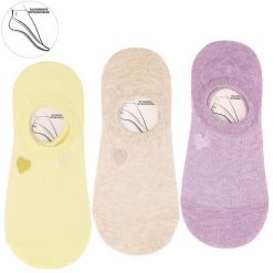 Kolorowe Stopki Damskie Moraj Mix Kolor 3 Pary. Brązowe skarpetki Moraj, bez wzorów, z bawełny. Za 29.99 zł.