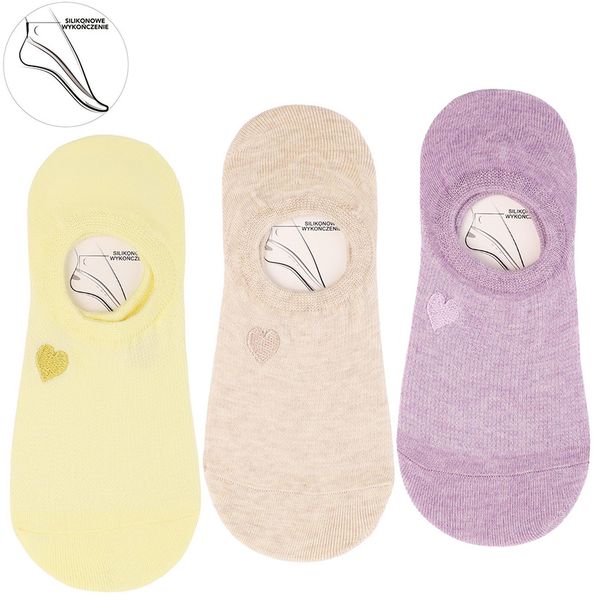 Kolorowe Stopki Damskie Moraj Mix Kolor 3 Pary. Brązowe skarpetki Moraj, bez wzorów, z bawełny. Za 29.99 zł.