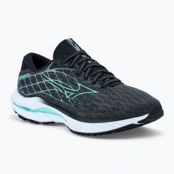 Buty do biegania damskie Mizuno Wave Inspire 20. Czarne buty do biegania Mizuno, bez wzorów, bez zapięcia, do biegania, mizuno wave. Za 709.99 zł.