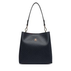 Torebka Tommy Hilfiger. Niebieskie torebki klasyczne Tommy Hilfiger, bez wzorów, klasyczne, bez dodatków. Za 649.99 zł.