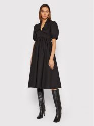 Herskind Sukienka letnia Noel 4257610 Czarny Regular Fit. Czarne sukienki Herskind, bez wzorów, z bawełny, bez kołnierzyka, bez ramiączek. Za 369.99 zł.