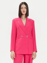 Maryley Marynarka 24EB112/04FU Różowy Regular Fit. Czerwone marynarki i żakiety Maryley, s, bez wzorów, z syntetyku, bez ramiączek. Za 309.99 zł.