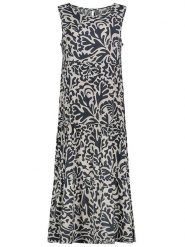 Sublevel Sukienka w kolorze granatowo-białym rozmiar: L. Białe sukienki Sublevel, na co dzień, l, bez wzorów, z wiskozy, klasyczne, bez kołnierzyka, bez ramiączek, maxi, proste. Za 109.78 zł.