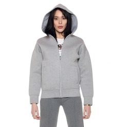 Bluza z kaptur na co dzień na siłownię. Niebieskie bluzy z kapturem LEONE 1947 APPAREL, bez wzorów, z bawełny, bez kaptura, na fitness i siłownię. W wyprzedaży za 273.65 zł.