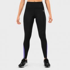 Kobieta Fitness Legginsy sportowe ze średnim stanem S-Power SIROKO Czarny. Czarne legginsy SIROKO, bez wzorów, sportowe. Za 130.65 zł.