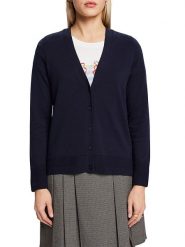 ESPRIT Kardigan w kolorze granatowym rozmiar: XS. Niebieskie swetry Esprit, xs, bez wzorów, z bawełny, bez ramiączek. Za 52.79 zł.