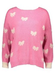 Miss goodlife Sweter w kolorze różowym rozmiar: XL. Różowe swetry miss goodlife, xl, bez wzorów, z wełny, bez ramiączek. Za 184.89 zł.