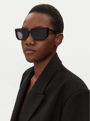 Max Mara Okulary przeciwsłoneczne MM0126 01A Czarny. Czarne okulary przeciwsłoneczne Max Mara, bez wzorów, z tworzywa sztucznego, plastikowe. Za 719.99 zł.