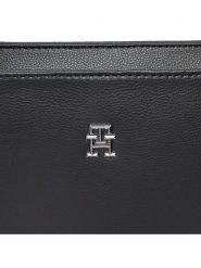 Tommy Hilfiger Torebka Th Essential Sc Tote AW0AW15720 Czarny. Czarne torebki klasyczne Tommy Hilfiger, bez wzorów, ze skóry, bez dodatków. Za 389.99 zł.