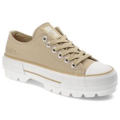Beżowe Trampki Big Star Wygodne Sportowe Obuwie Damskie. Brązowe buty sportowe lifestyle BIG STAR, bez wzorów, eleganckie, bez zapięcia. Za 143.99 zł.