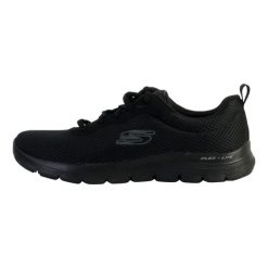Buty damskie SKECHERS Flex Appeal 4.0 Brilliant View. Czarne buty sportowe lifestyle Skechers, bez wzorów, z tkaniny, bez zapięcia, na fitness i siłownię. Za 239.99 zł.