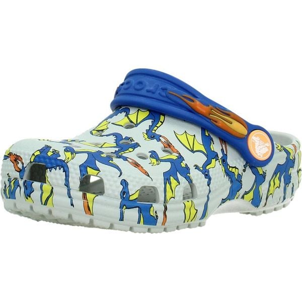 Sandały CROCS ZUHECO CLASSIC DRAGON Biały. Białe sandały Crocs, bez wzorów, z materiału, bez obcasa, bez zapięcia. Za 217.99 zł.