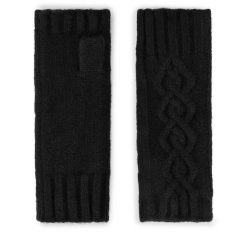 Rękawiczki Jenny Fairy. Czarne rękawiczki Jenny Fairy, bez wzorów, z dzianiny. Za 49.99 zł.